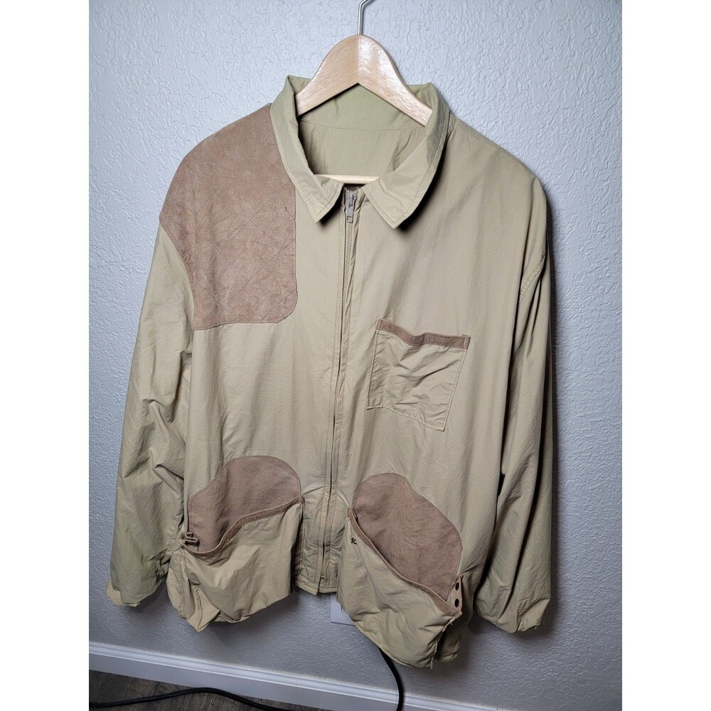 Ultrex by Burlington Mens XXL Shooting Jacket Beige Nylon Hunting Field Coat USA